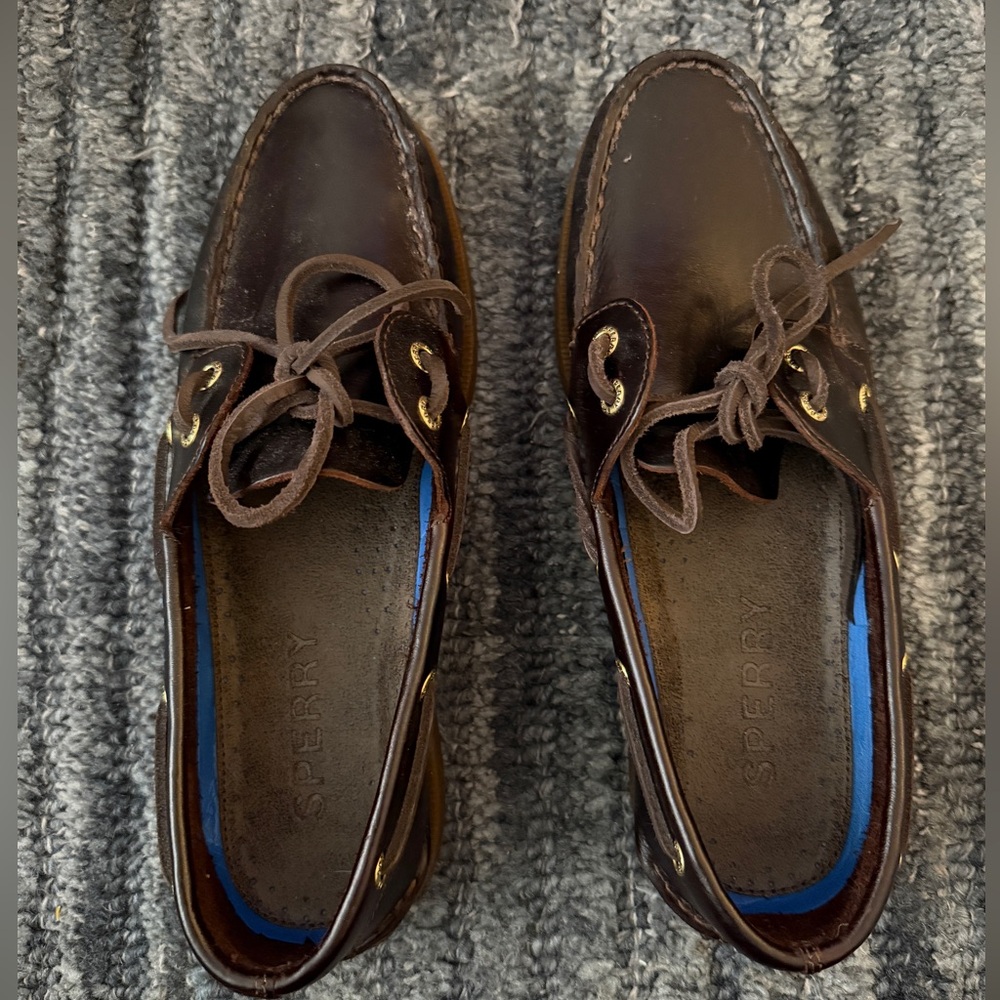 NWT Sperry Top Sider Men's Leather Original Boat Shoes Amaretto Size 8.5M
